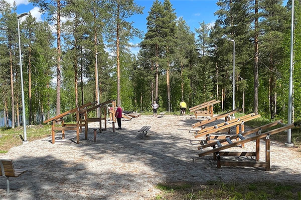 Utegym i park i Lycksele