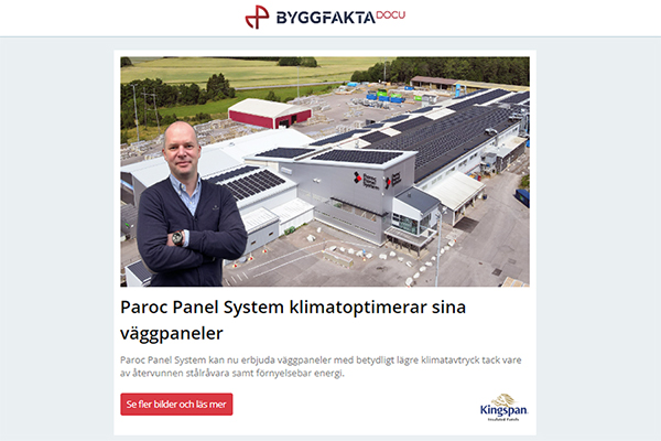 Paroc Panel System klimatoptimerar sina väggpaneler | Kompakta fasadskivor med fem olika ytor | Låt oss hjälpa dig finna rätt pumplösning | Ett slitstarkt och miljövänligt LVT-golv