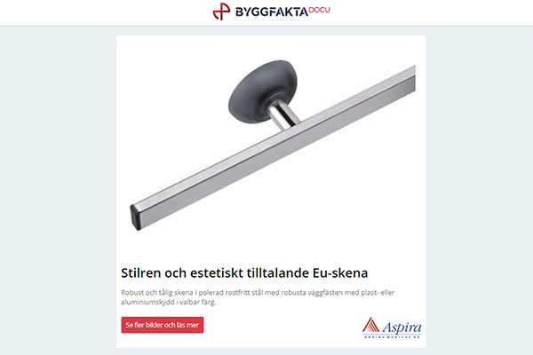 Stilren och estetiskt tilltalande Eu-skena | Fasadrenovering - Att göra om eller respektera det gamla? | Energivinster året om med solskydd | Modulex erbjuder skyltsystem av återbrukat material