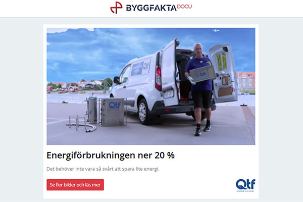 Energiförbrukningen ner 20 % | Gorter® takluckor för optimal isolering | För morgondagens hållbara fastigheter: NIBE Flow | Värmepumpar mest sökta kategorin på Docu!