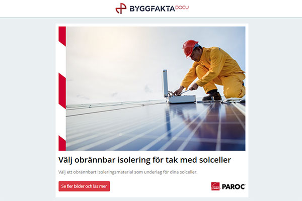 Välj obrännbar isolering för tak med solceller | JUNG LS TOUCH - den smarta KNX-rumsstyrningen | Ett hållbart val för badrummet | Konsten att hinna klart elinstallationen i tid