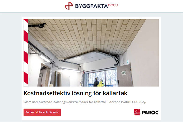 Kostnadseffektiv lösning för källartak | Steni Nature – När livslängd spelar roll! | Fortsatt förtroende för SprayTec i era projekt! | Longopac Flex och Longopac Bin – den optimala avfallslösningen för moderna byggprojekt