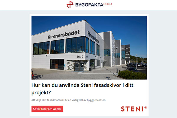 Hur kan du använda Steni fasadskivor i ditt projekt? | Polaria väljer hållbara material i badrum | När äldreboenden byggs är solskydd kritiskt | Ny guide till grunderna för elsäkerhet