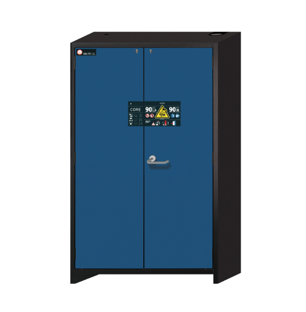 Batteriskåp ION-CORE-90, modell IO90.195.120.CS.WDC, med 4x hyllor, 1x bottentråg