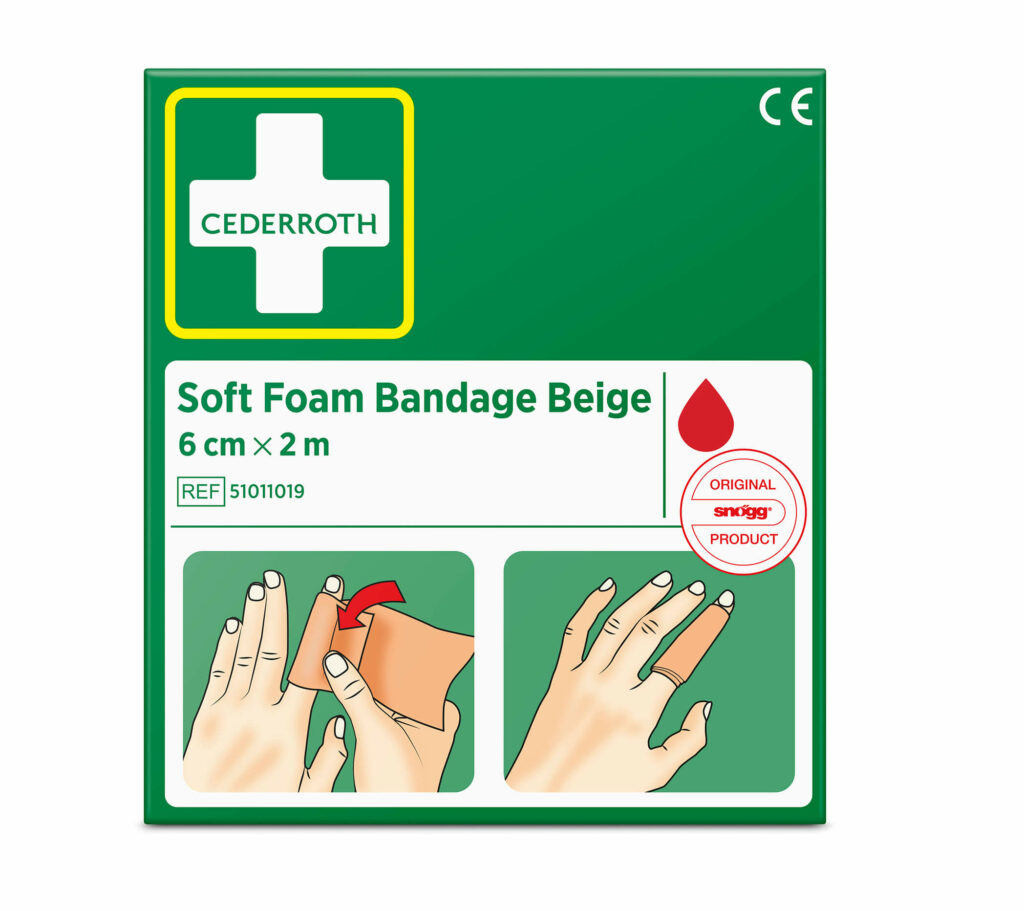 Cederroth Soft Foam Bandage Beige 6 cm x 2 m