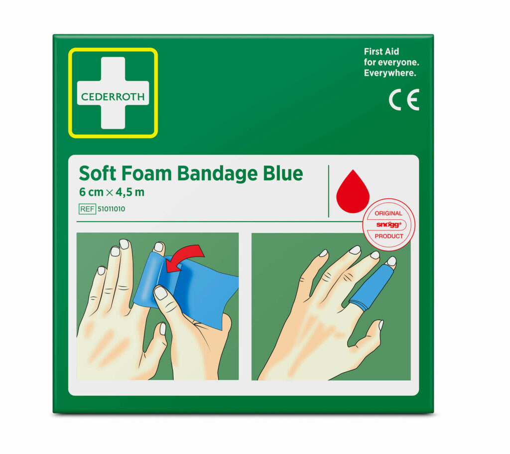 Cederroth Soft Foam Bandage Blue 4,5m