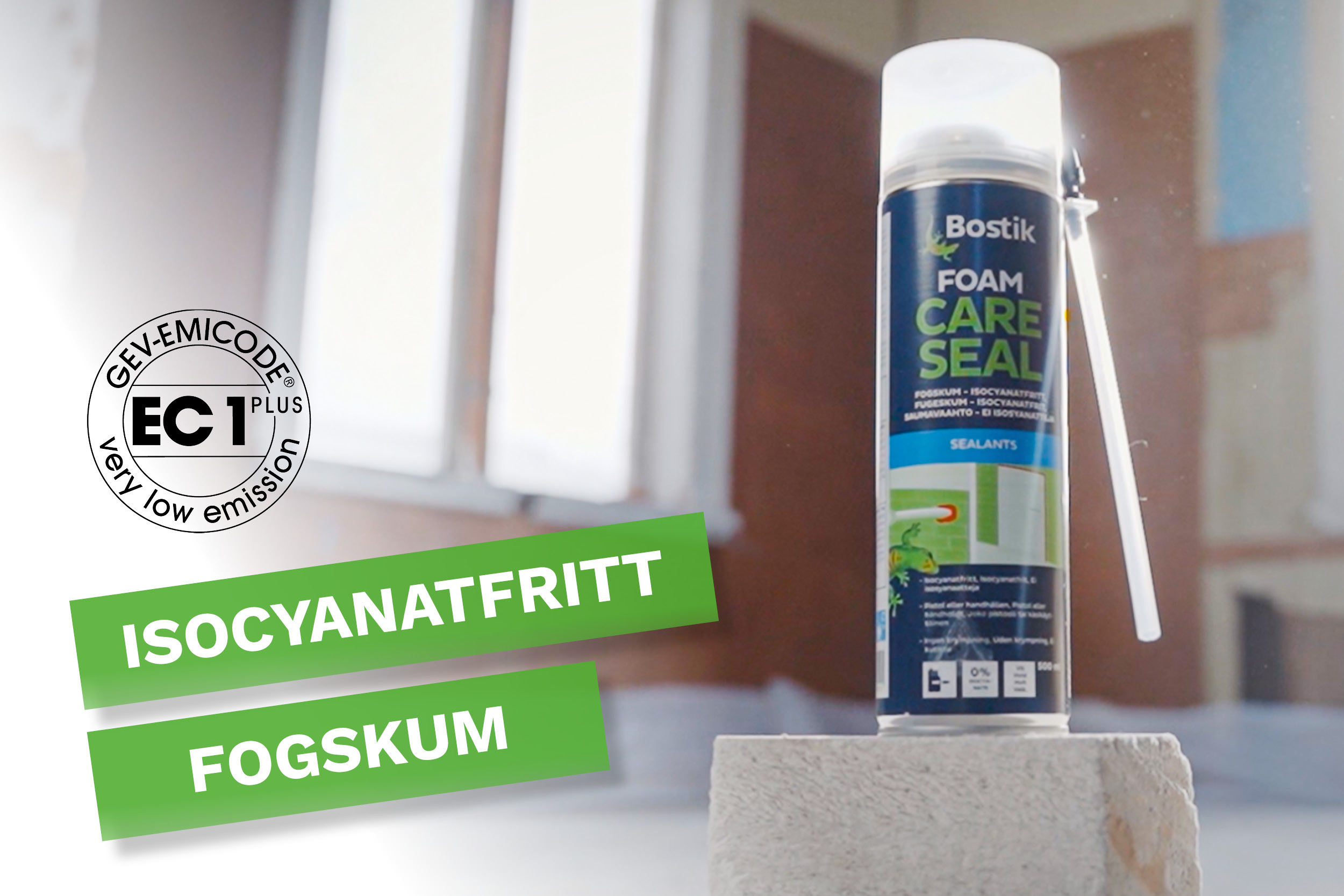 Isocyanatfritt fukthärdande fogskum