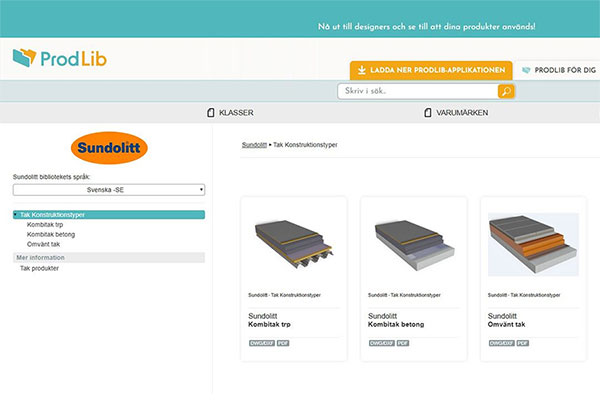Nu finns våra takprodukter för nerladdning hos ProdLib