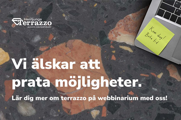 Passa på att boka webbinarium om terrazzo!