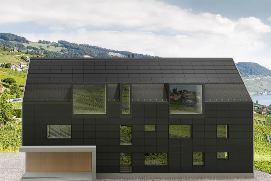 Swisspearl Solcellsteknik - Sunskin Facade Flat