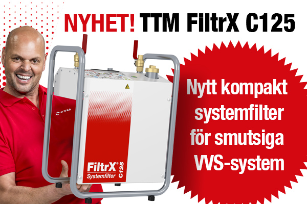 TTM FiltrX ® C125 - Litet systemfilter med stor Kapacitet!